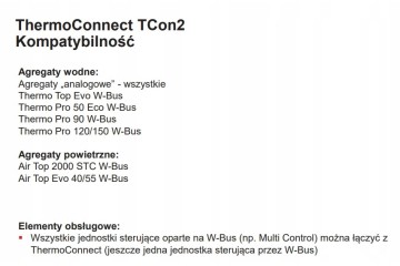 ThermoConnect Tcon2 Control Webasto Tcon2 control GSM with GPS E Sim Catalog number of the part 9040223C