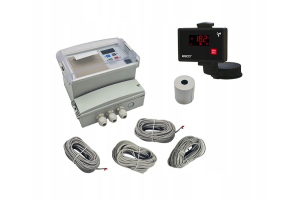 Temperature recorder ESCO DR202 LED panel 4 sensors Certificate Catalog number of the part CEL4480