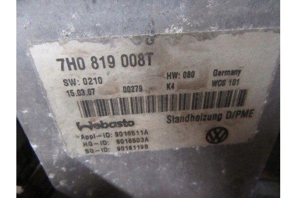 VW T5 2 5 TDI webasto parking heater Catalog number of the part 7H0819008T
