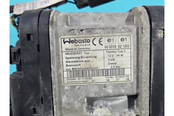 Calefactor estacionario WEBASTO para VOLVO S80 II 9012495M 2006-2009