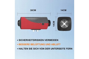 Calefactor estacionario LIKACI para diésel 5-8 kW, 12/24V, Bluetooth