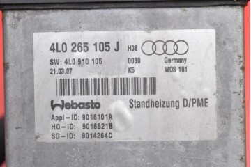 Unidad de Control Webasto 4L0265105J para Audi Q7 4L 2005-2009
