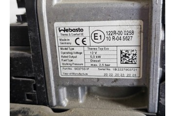 WEBASTO PARKING HEATER MAN TGE VW CRAFTER 2N0819008C Quality of parts according to GVO O original with manufacturer s logo OE