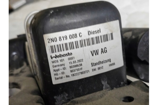 WEBASTO PARKING HEATER MAN TGE VW CRAFTER 2N0819008C Product weight with unit packaging 3 kg