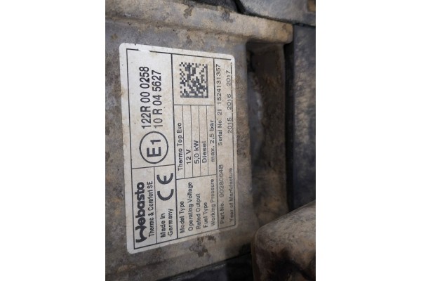 PARKING HEATING WEBASTO DAMAGE IN PHOTOS VW Transporter T6 Catalog number of substitutes 7E0815071D
