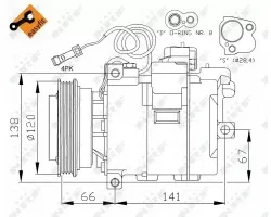 Compresor de Aire Acondicionado - NRF 32104