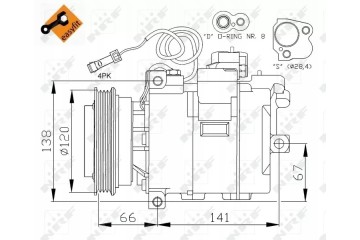 32104 NRF AIR CONDITIONING COMPRESSOR AUDI