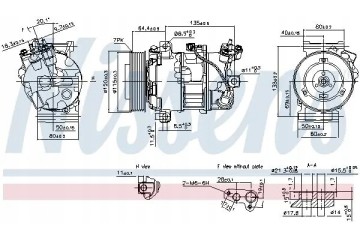 COMPRESSOR AIR CONDITIONING COMPRESSOR 890126 NISSENS Product weight with unit packaging 11 kg