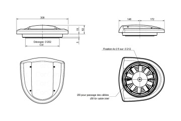Roof fan A3003 LN 12V Catalog number of the part 02303330