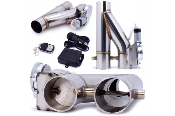 DUAL EVOLVE 2 FLAPS 2 51mm ELECTRIC EXHAUST THROTTLE REMOTE CONTROL