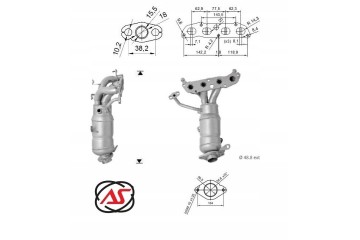 Catalytic converter DAIHATSU CHARADE TOYOTA AURIS COROLLA URBAN CRUISER YARIS 1 3i EAN GTIN 8435247746015