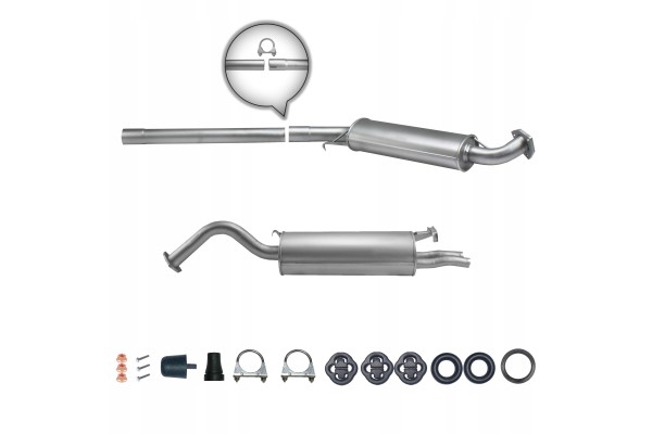 Audi A6 sedan avant silencer set 4A C4 2 6 2 8 1994 1997