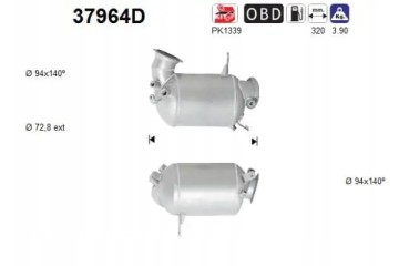 CATALYST EURO EMISSION 6 37964D AS VW Part manufacturer AS