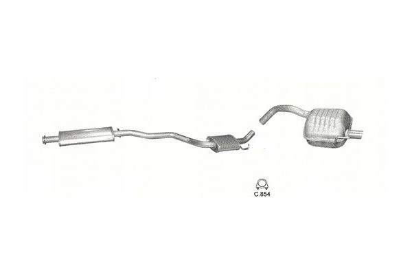 Silencers set Alfa Romeo 147 capacity 1 6 2 0TS 00 08r