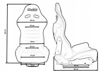 Sports chair SLIDE X3 material Black L Quality of parts according to GVO Q original with factory logo OEM OES