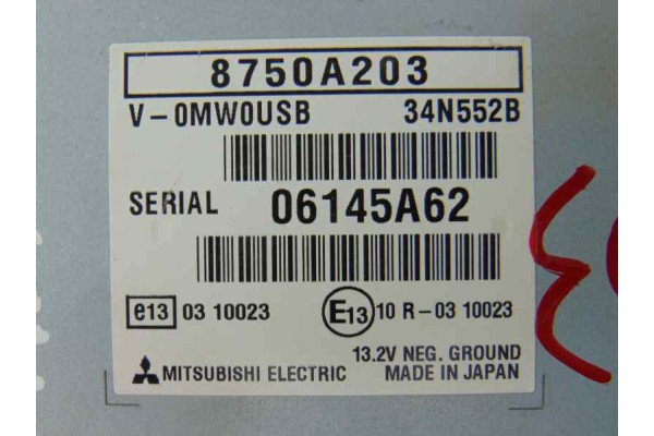 8750A203 MODULO ELECTRONICO MITSUBISHI ASX (GA0W)