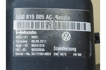 PARKING HEATER WEBASTO VW SKODA SEAT AUDI 5Q0815005AC Catalog number of the part OGRZEWANIE POSTOJOWE WEBASTO VW SKODA SEAT AUDI