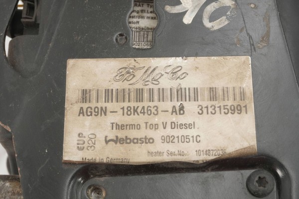 PARKING HEATER WEBASTO VOLVO V70 AG9N 18K463 AB Version European