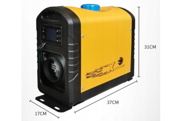 Calefactor estacionario diésel 12V 1kW-5kW - Amarillo/Negro