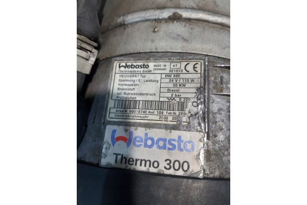WEBASTO PARKING HEATER THERMO 300 DW300 30KW Catalog number of the part THERMO 300 DW300