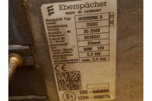 Ford Ranger V 16r. WEBASTO HYDRONIC II SET 252598