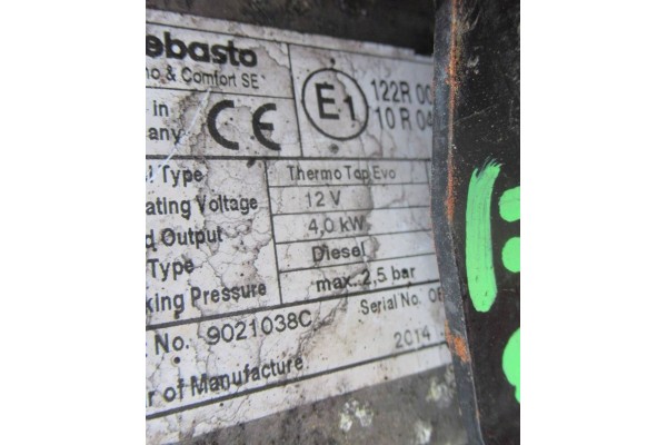 KIA CEED II 1 6 CRDI PARKING HEATER WEBASTO 9021038C Catalog number of the part 9021038C