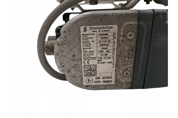 PARKING HEATER EBERSPACHER D5WSC MAN TGX TGS EURO 6 81619016169 Catalog number of the original 81619016169