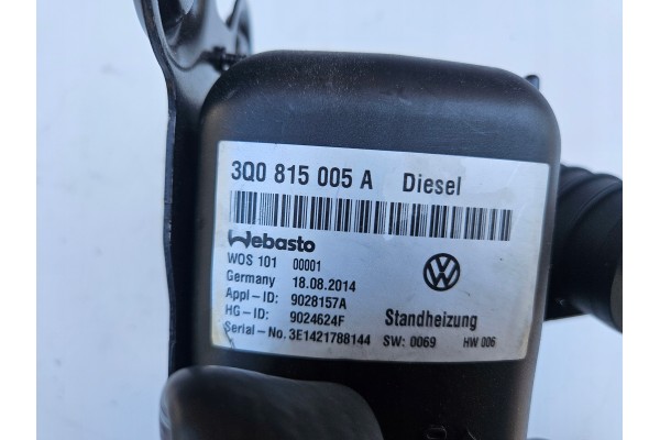 Webasto Thermo Top Evo VW Passat B8 Skoda Superb 3Q0815005A Product weight with unit packaging 5 kg