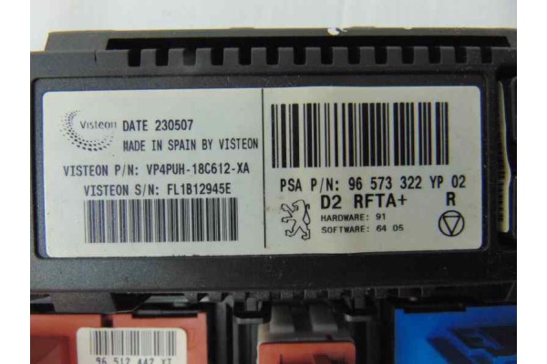 96573322 MANDO CLIMATIZADOR PEUGEOT 407 SW Premium 2004 96573322 187804 PEUGEOT - 2