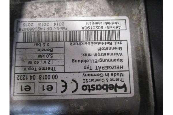 Webasto parking heater 3C0815005BG Part manufacturer Webasto