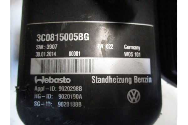 Webasto parking heater 3C0815005BG Car type passenger cars