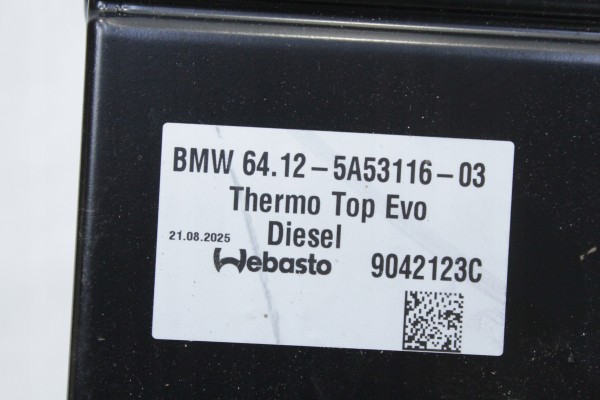 WEBASTO DIESEL THERMO TOP EVO BMW G70 G60 G61 G45 X3 5A53116 Part manufacturer BMW OE