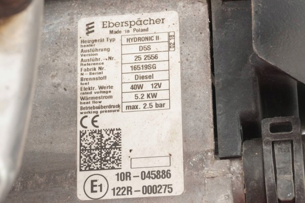 PARKING HEATER WEBASTO JAGUAR LAND ROVER HK83 18K463 AD Catalog number of the original 10R 045886