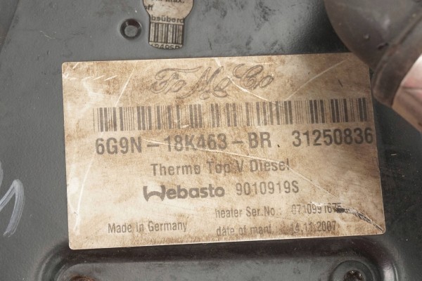 PARKING HEATER WEBASTO FORD VOLVO 6G9N 18K463 BR 9012495P Version European