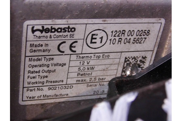 Calefactor estacionamiento Webasto Thermo Top Evo para Audi A4 B8 1.8 