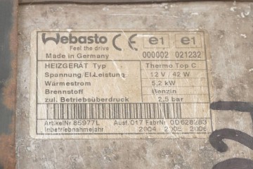 PARKING HEATER WEBASTO VW SKODA SEAT AUDI 85977L Version European