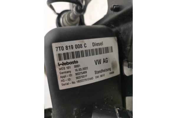 Parking heater webasto Diesel VW Multivan T7 7T0819008C New original Car type passenger cars