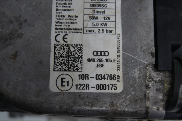 Calefactor Webasto 4M0265105E Audi Q7 II 4M Facelift
