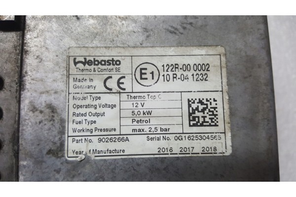 Estufa Webasto TERMO TOP C gasolina VW PHAETON 3D0815005AT desguace