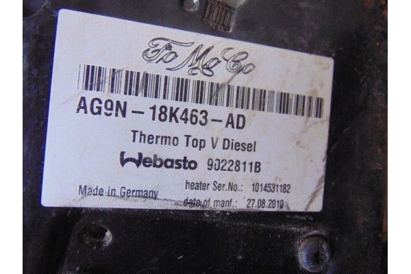 Calefactor Webasto Ford S-Max MK1 AG9N-18K463-AD Thermo Top V Diésel