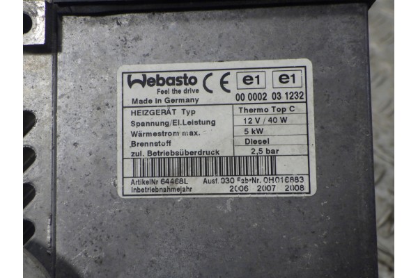 Calefactor estacionario Webasto BMW X5 E53 6918942