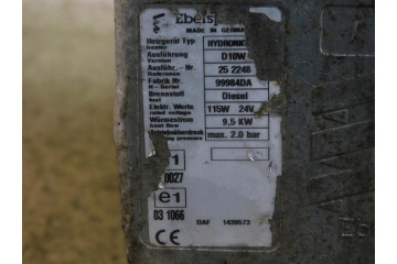 1439573 WEBASTO HYDRONIC PARKING HEATER DAF 105 XF Catalog number of the part 1439573