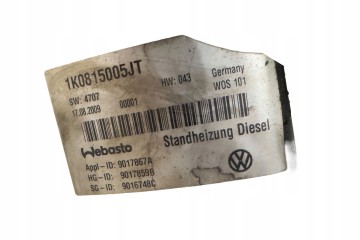 Parking heater Webasto Volkswagen Touran I 1K0815005JT Catalog number of the original 9017867A