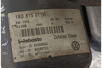 WEBASTO PARKING HEATER VW TOURAN 1T CADDY 2K 1 9TDI 1K0815071H Product weight with unit packaging 1 kg