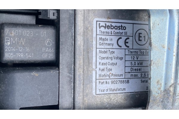 Calefactor estacionario Webasto BMW 2556233 Diésel