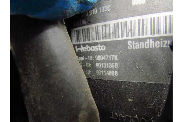 AUDI A6 C6 WEBASTO WITH REMOTE CONTROL 4F0265081K 4F0910105C Product weight with unit packaging 5 kg