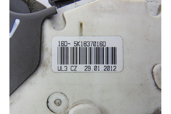 5K1837016D  CERRADURA PUERTA DELANTERA DERECHA VOLKSWAGEN POLO V (6R1) Advance 2012 5K1837016D 188872 VOLKSWAGEN - 1