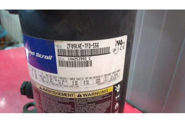 COMPRESSOR AGGREGATE COPELAND SCROLL ZF09K4ETFD 556 NO 925 185 Part manufacturer no brand
