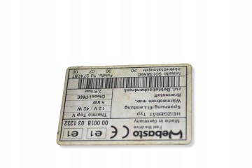 Volkswagen PASSAT B6 Parking heater Webasto 3C0815005N Car type passenger cars