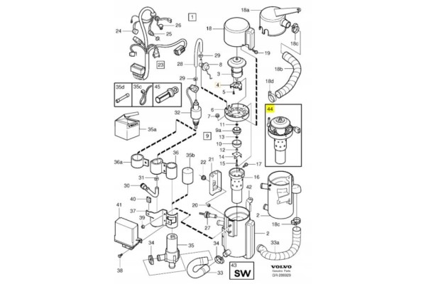 Burner Webasto Volvo S60 S80 V70 XC90 XC70 Packaging status original